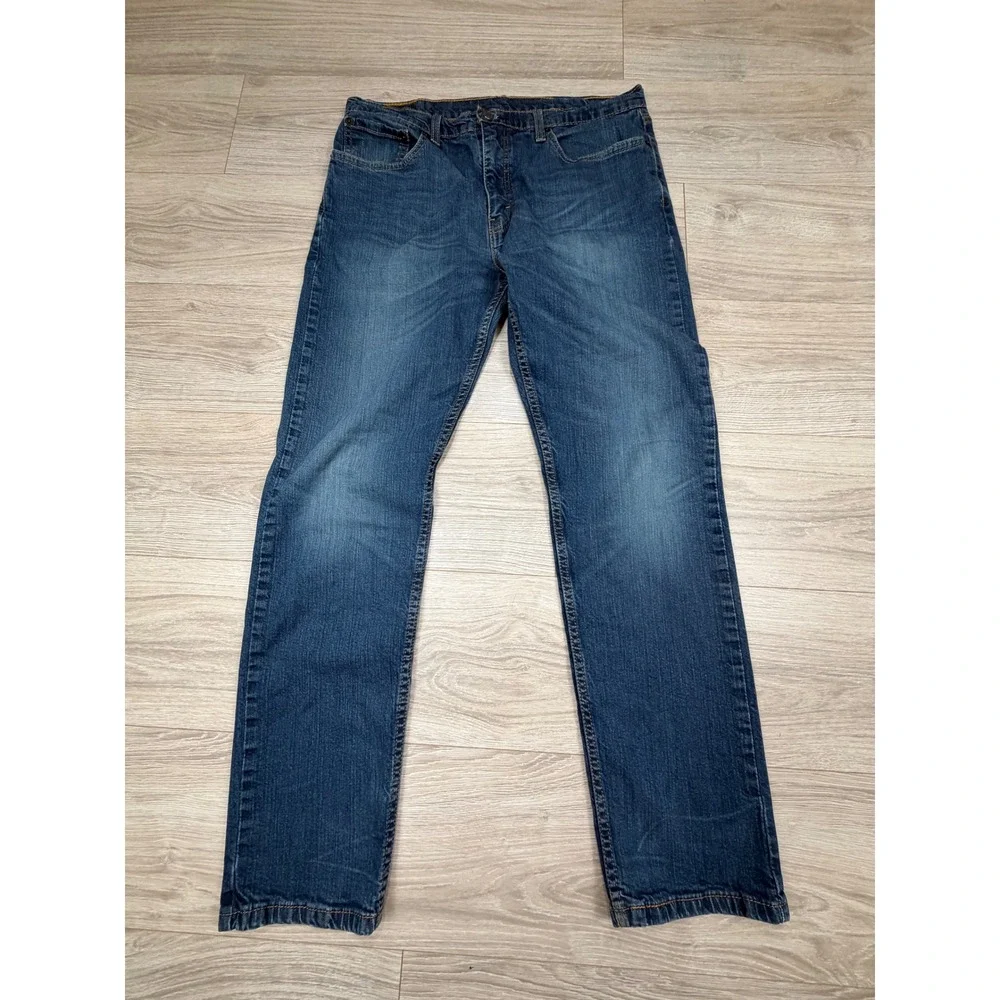 Levis 502 Regular Taper Blue Jeans Mens 36x34 Medium Wash Denim 29507-0004
